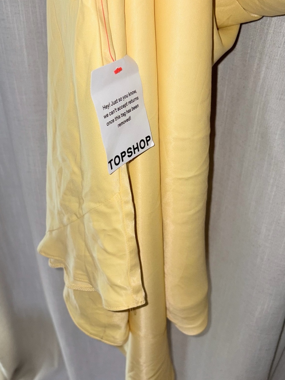 Topshop Pale Yellow Ruffle-Trim Maxi Dress - Picture 9 of 12